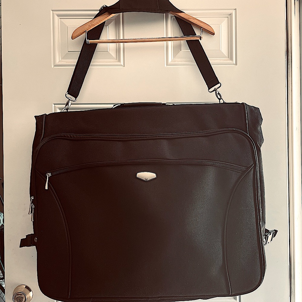 PROTOCOL Black Garment Suit Dress Luggage Travel Foldable Hanging Pockets